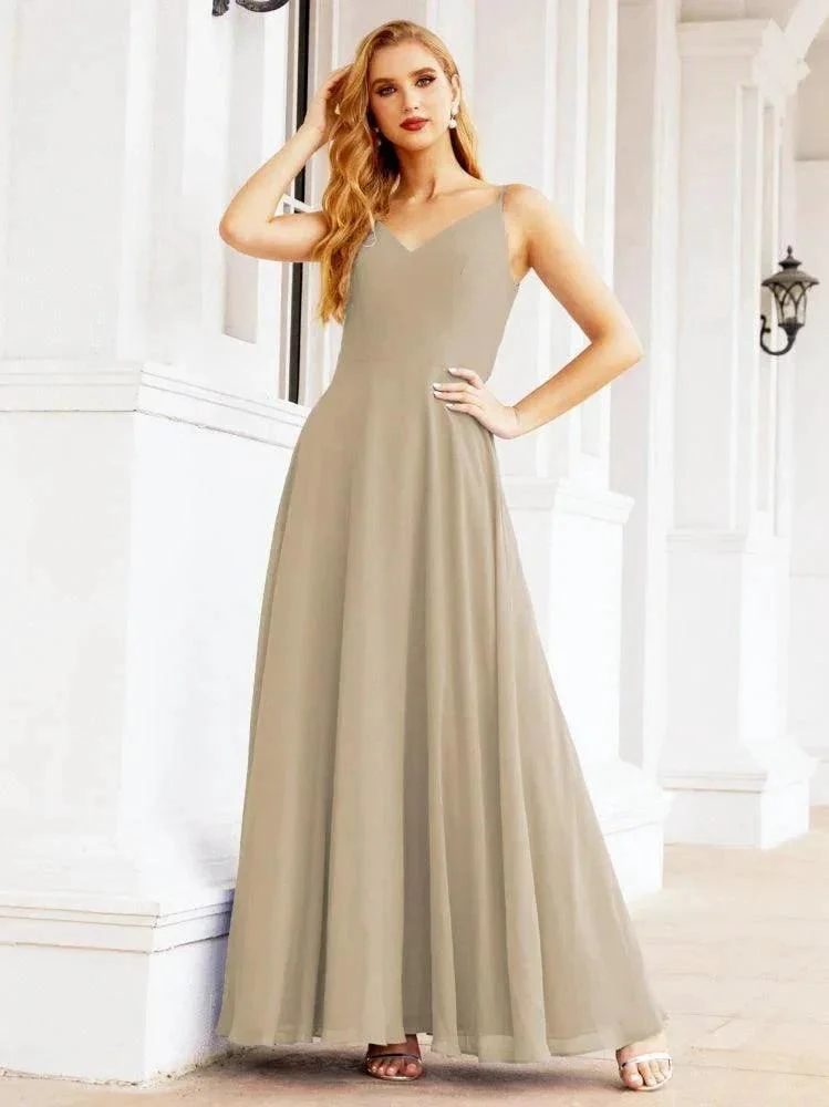 Numbersea Spaghetti Strap Bridesmaid Dresses V Neck Butterfly Back Fromal Evening Party Prom Gown 28036 - Image 47