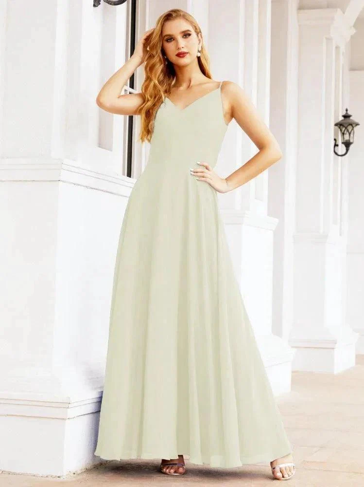 Numbersea Spaghetti Strap Bridesmaid Dresses V Neck Butterfly Back Fromal Evening Party Prom Gown 28036 - Image 51