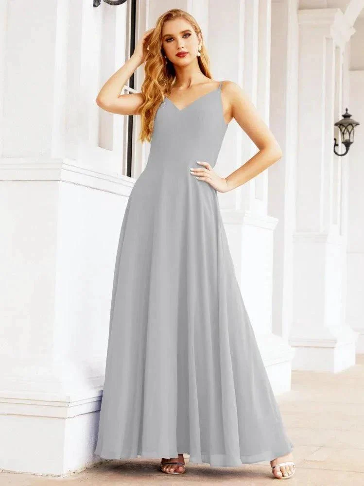 Numbersea Spaghetti Strap Bridesmaid Dresses V Neck Butterfly Back Fromal Evening Party Prom Gown 28036 - Image 53