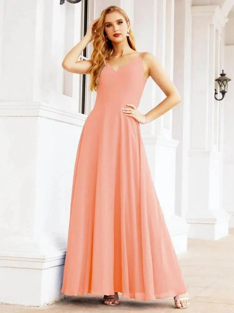 Numbersea Spaghetti Strap Bridesmaid Dresses V Neck Butterfly Back Fromal Evening Party Prom Gown 28036 - Image 57
