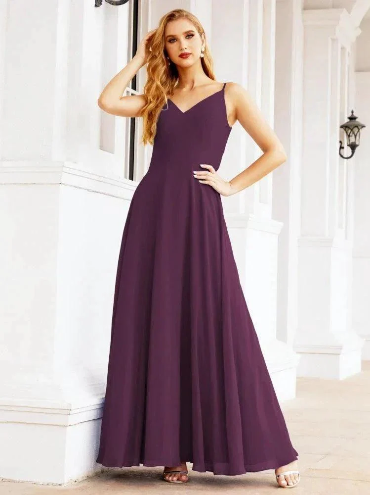 Numbersea Spaghetti Strap Bridesmaid Dresses V Neck Butterfly Back Fromal Evening Party Prom Gown 28036 - Image 61