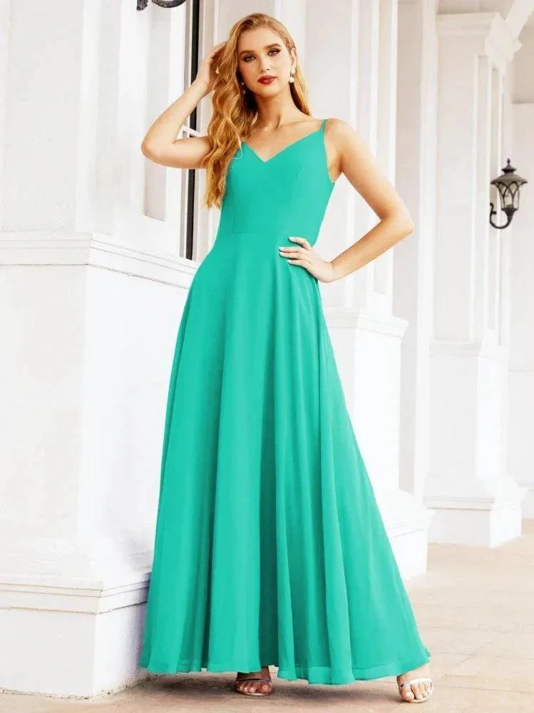 Numbersea Spaghetti Strap Bridesmaid Dresses V Neck Butterfly Back Fromal Evening Party Prom Gown 28036 - Image 63
