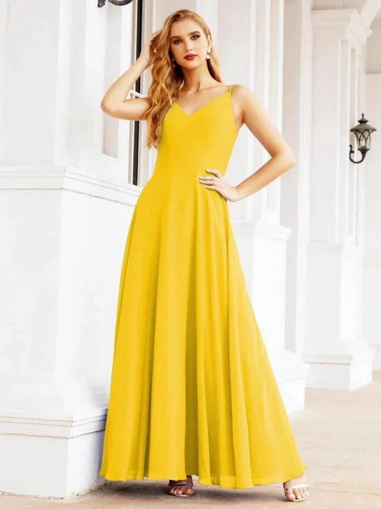 Numbersea Spaghetti Strap Bridesmaid Dresses V Neck Butterfly Back Fromal Evening Party Prom Gown 28036 - Image 65