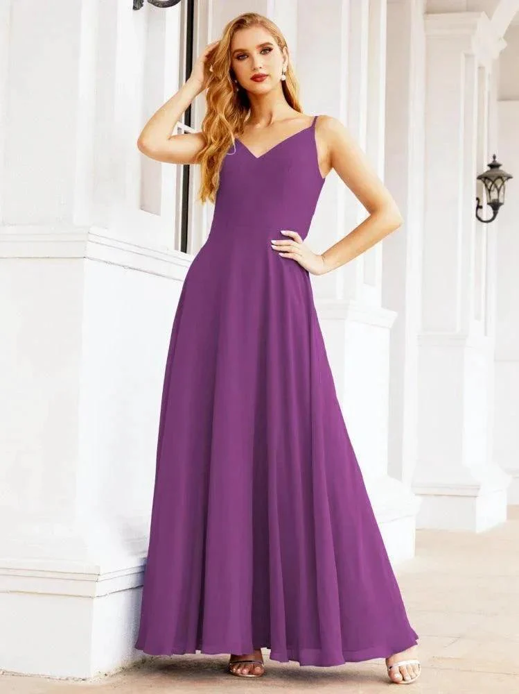 Numbersea Spaghetti Strap Bridesmaid Dresses V Neck Butterfly Back Fromal Evening Party Prom Gown 28036 - Image 71