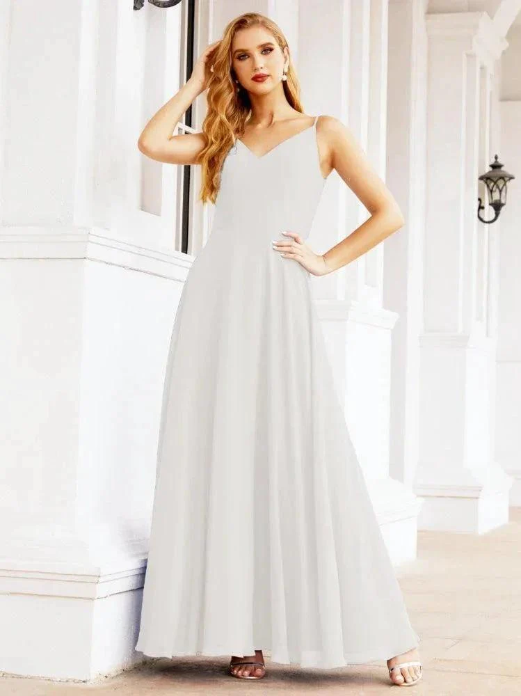 Numbersea Spaghetti Strap Bridesmaid Dresses V Neck Butterfly Back Fromal Evening Party Prom Gown 28036 - Image 83