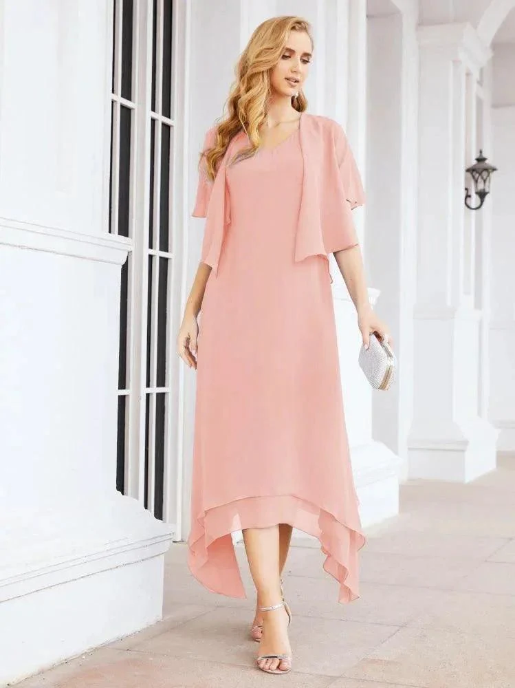 Sunnderly Two-Piece A-line Mother of The Bride Dress Formal Party Gown Dress SY28073 - Image 11