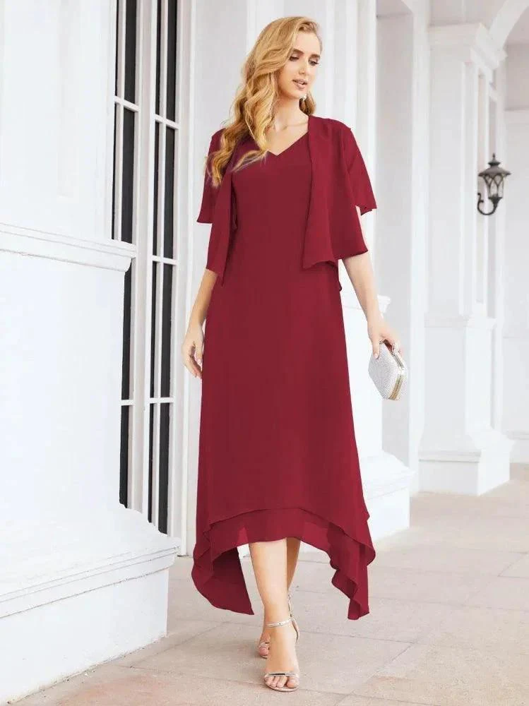 Sunnderly Two-Piece A-line Mother of The Bride Dress Formal Party Gown Dress SY28073 - Image 23
