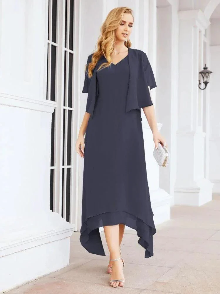 Sunnderly Two-Piece A-line Mother of The Bride Dress Formal Party Gown Dress SY28073 - Image 35
