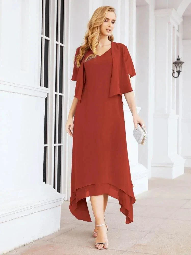 Sunnderly Two-Piece A-line Mother of The Bride Dress Formal Party Gown Dress SY28073 - Image 37