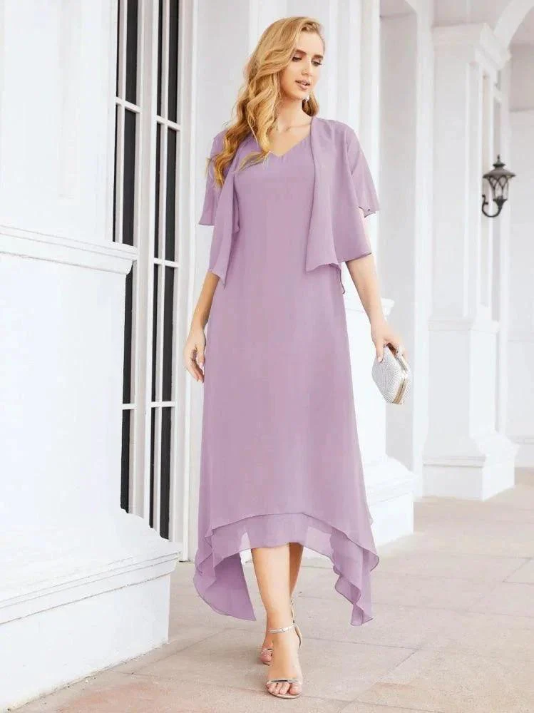 Sunnderly Two-Piece A-line Mother of The Bride Dress Formal Party Gown Dress SY28073 - Image 41