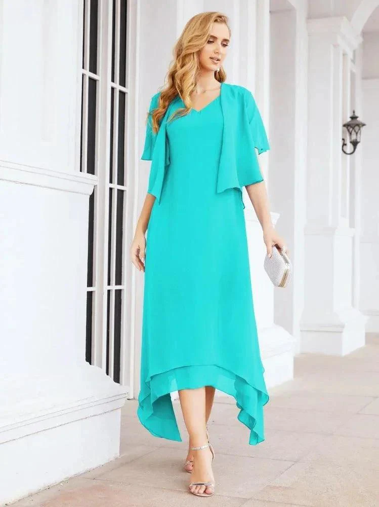 Sunnderly Two-Piece A-line Mother of The Bride Dress Formal Party Gown Dress SY28073 - Image 45