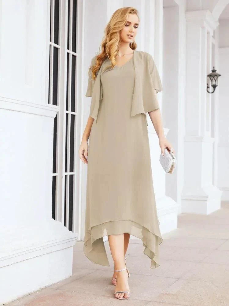 Sunnderly Two-Piece A-line Mother of The Bride Dress Formal Party Gown Dress SY28073 - Image 47
