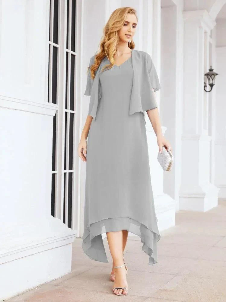Sunnderly Two-Piece A-line Mother of The Bride Dress Formal Party Gown Dress SY28073 - Image 49