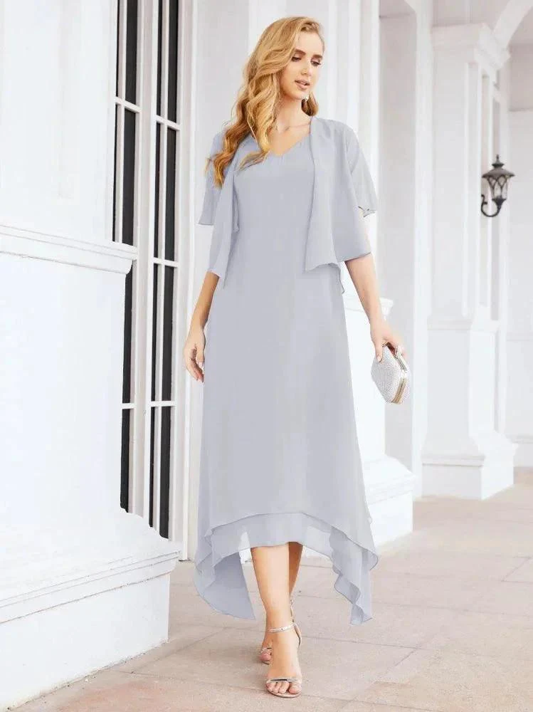 Sunnderly Two-Piece A-line Mother of The Bride Dress Formal Party Gown Dress SY28073 - Image 5