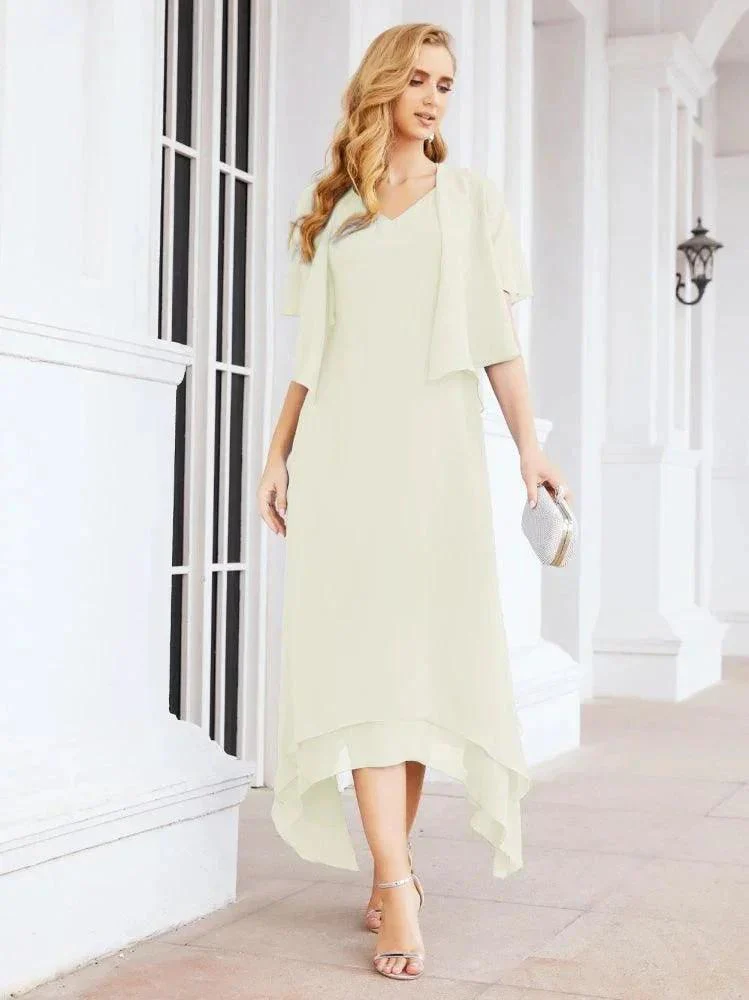 Sunnderly Two-Piece A-line Mother of The Bride Dress Formal Party Gown Dress SY28073 - Image 51