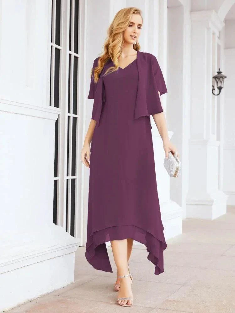Sunnderly Two-Piece A-line Mother of The Bride Dress Formal Party Gown Dress SY28073 - Image 61