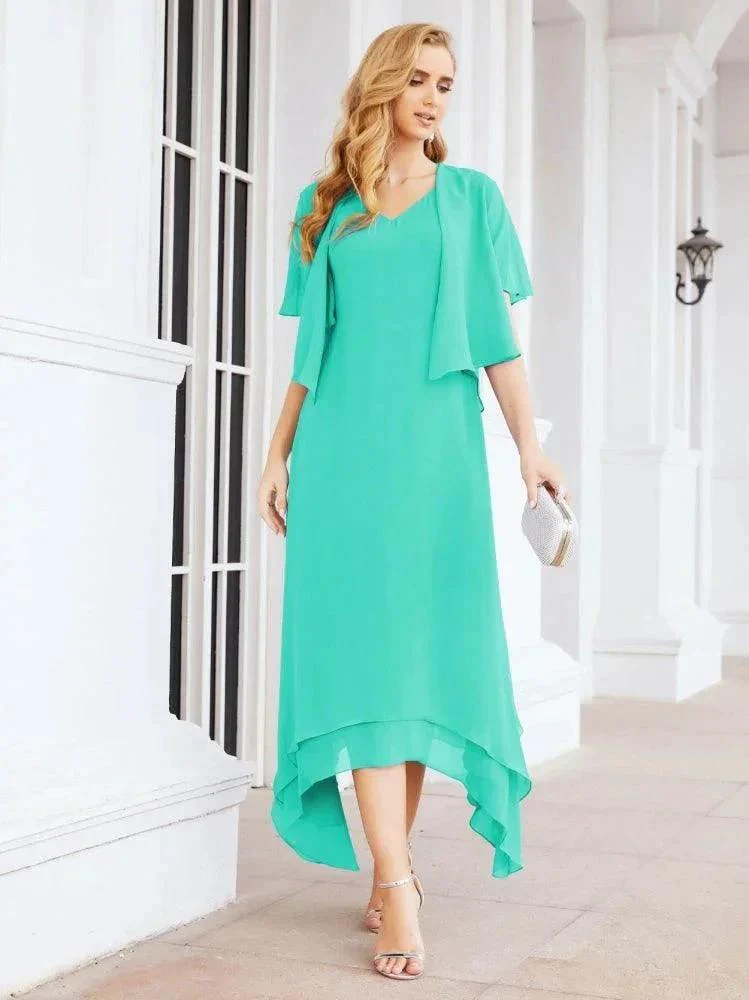 Sunnderly Two-Piece A-line Mother of The Bride Dress Formal Party Gown Dress SY28073 - Image 63