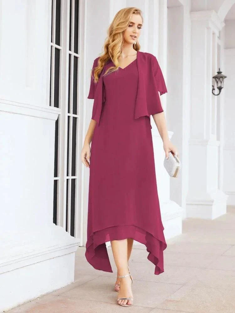 Sunnderly Two-Piece A-line Mother of The Bride Dress Formal Party Gown Dress SY28073 - Image 67