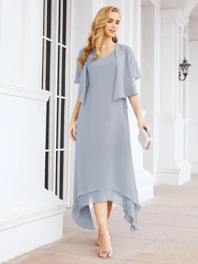Sunnderly Two-Piece A-line Mother of The Bride Dress Formal Party Gown Dress SY28073 - Image 7
