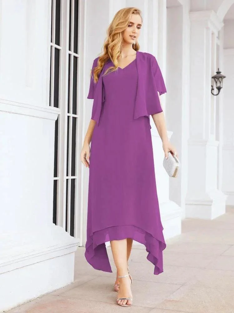 Sunnderly Two-Piece A-line Mother of The Bride Dress Formal Party Gown Dress SY28073 - Image 71