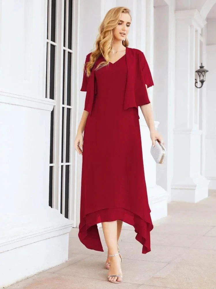 Sunnderly Two-Piece A-line Mother of The Bride Dress Formal Party Gown Dress SY28073 - Image 81
