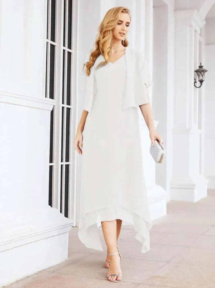 Sunnderly Two-Piece A-line Mother of The Bride Dress Formal Party Gown Dress SY28073 - Image 83