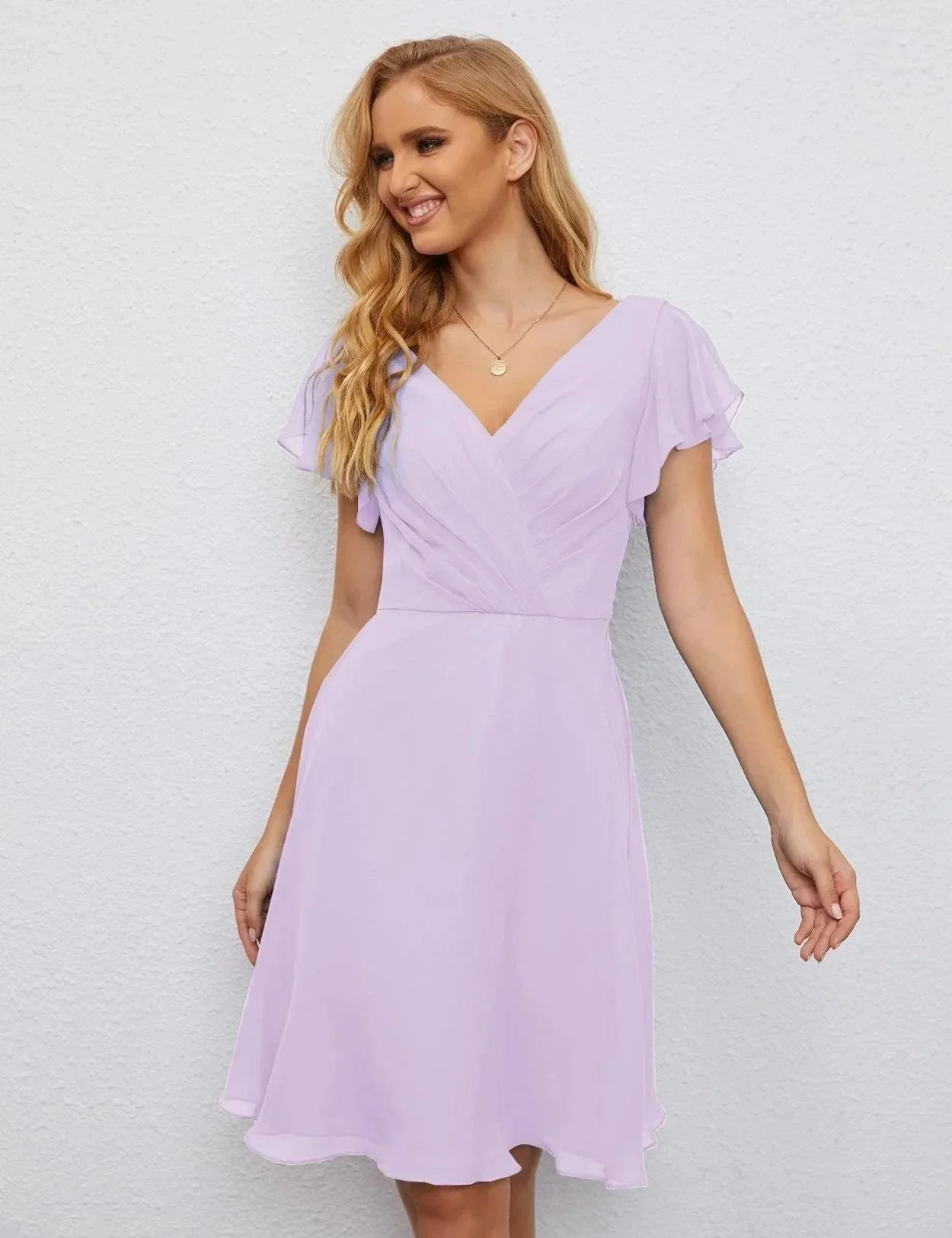 Numbersea U Back Homecoming Dress Formal Prom Dress Knee Length Short Sleeves Cocktail Party Dress 28077 - Image 56