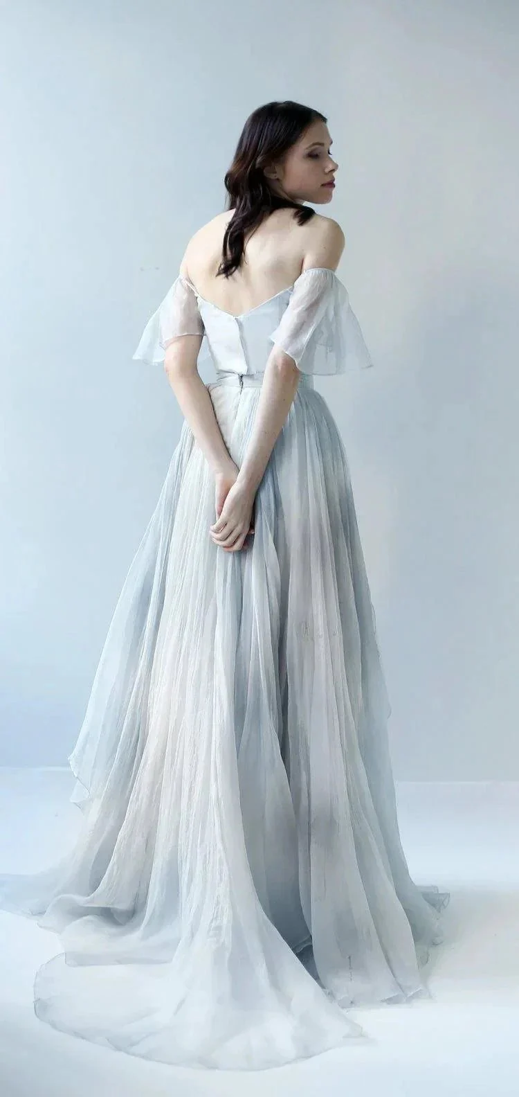 Off Shoulder Unique Design Most Popular Long Prom Dresses Bridal Gowns WD500 - Image 4