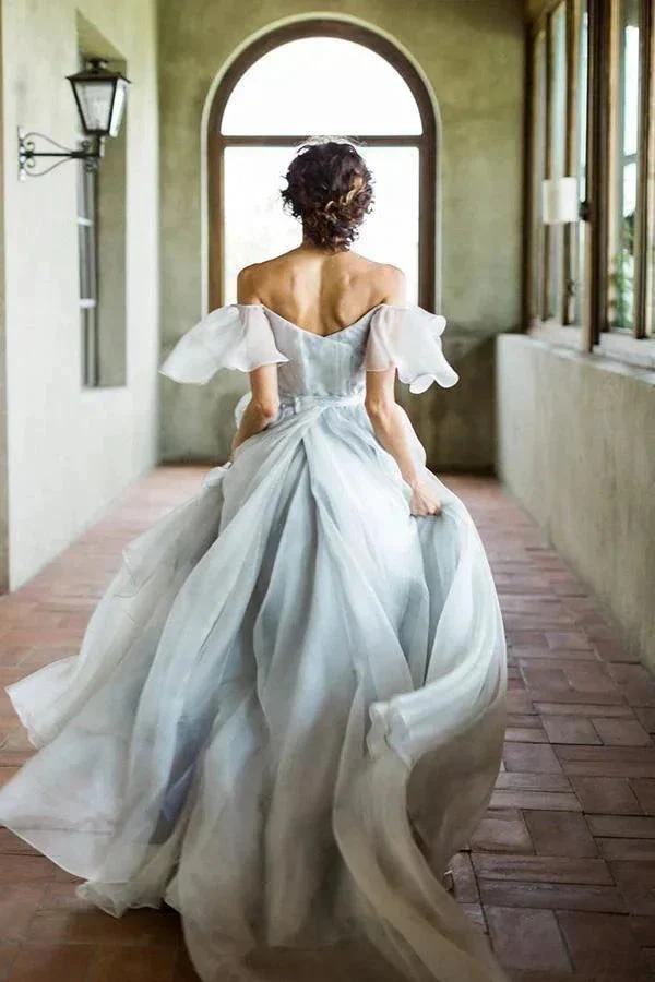 Off Shoulder Unique Design Most Popular Long Prom Dresses Bridal Gowns WD500 - Image 5
