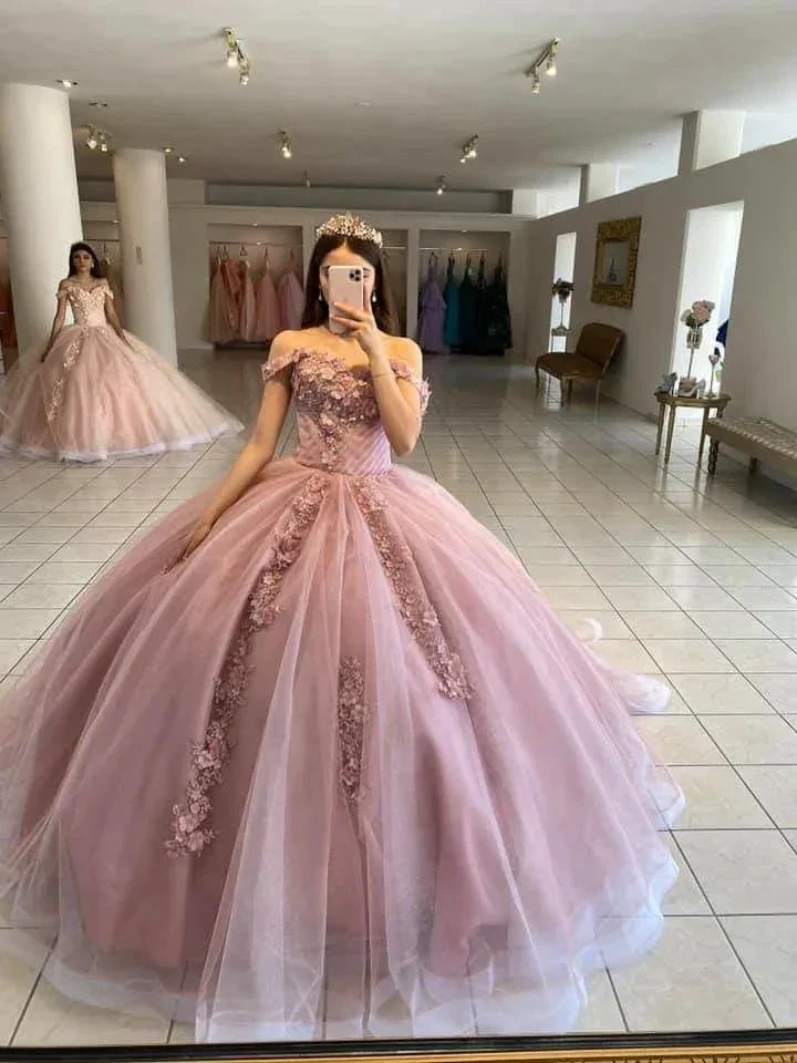 Off The Shoulder Ball Gown,Princess Dress,Sweet 16 Dress Y2255 - Image 2