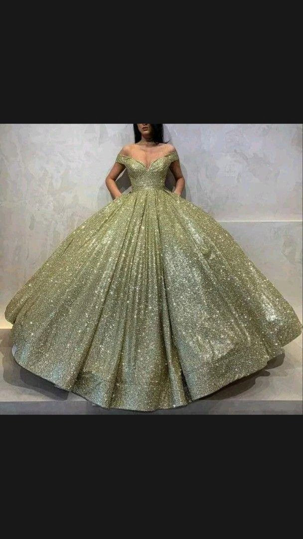 Off The Shoulder Glitter Ball Gown Sweet 16 Dress Y54 - Image 2
