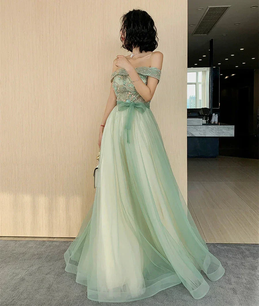 Off the Shoulder Long Formal Occasion Dress Evening Dress  Y620 - Image 3