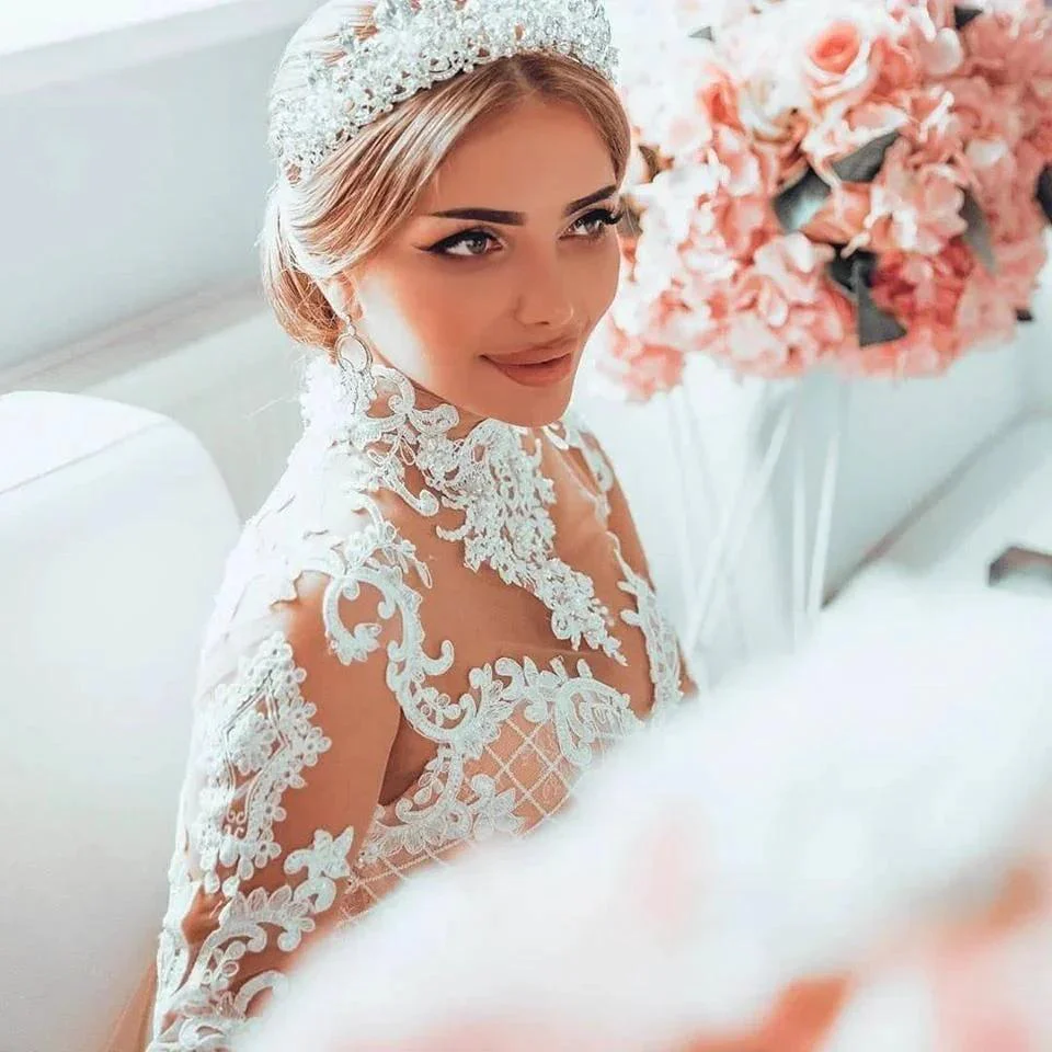 Gorgeous Sweetheart Lace Tulle Mermaid Spring Summer Wedding Dress - Image 4