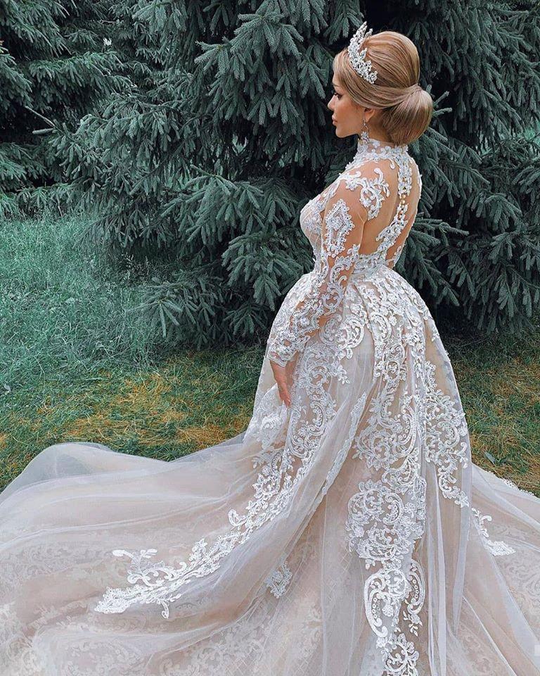 Gorgeous Sweetheart Lace Tulle Mermaid Spring Summer Wedding Dress - Image 5