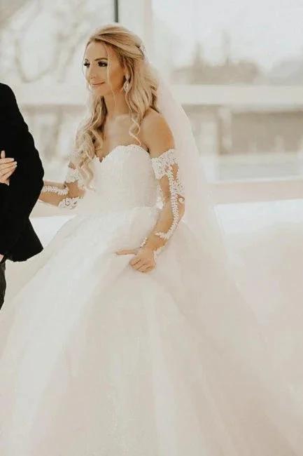 Off the shoulder Sweetheart Summer Beach Wedding Dress - Image 2