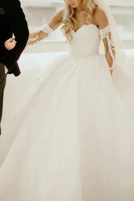 Off the shoulder Sweetheart Summer Beach Wedding Dress - Image 3