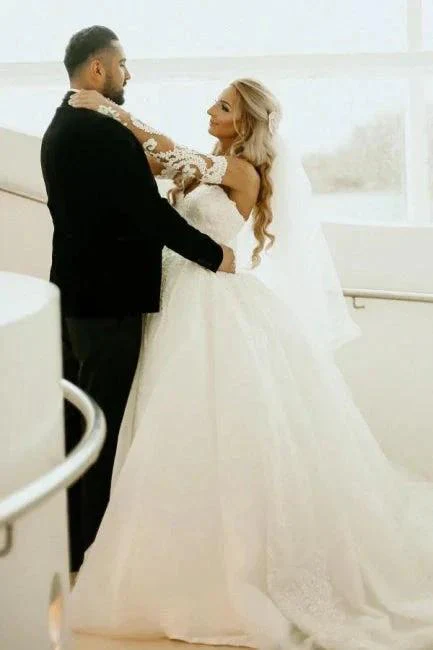 Off the shoulder Sweetheart Summer Beach Wedding Dress - Image 5