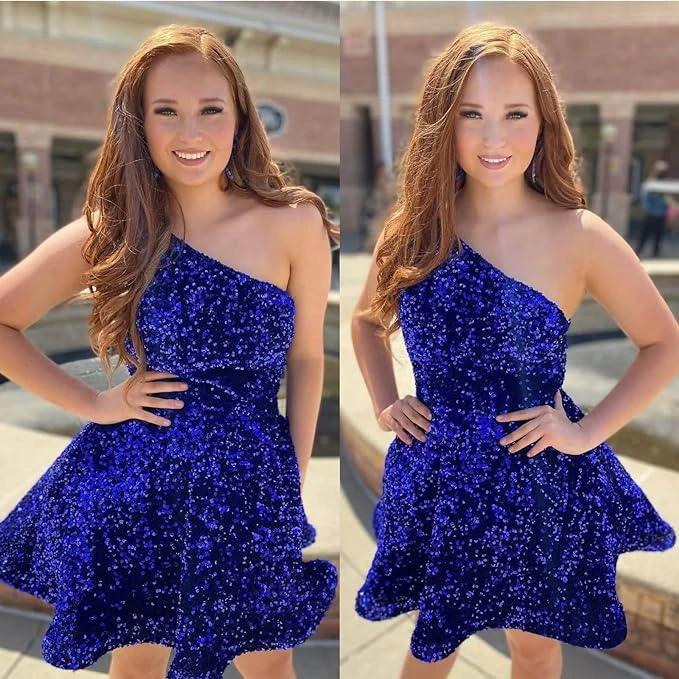 short prom dresses sequin homecoming dresses SYH96 - Image 5