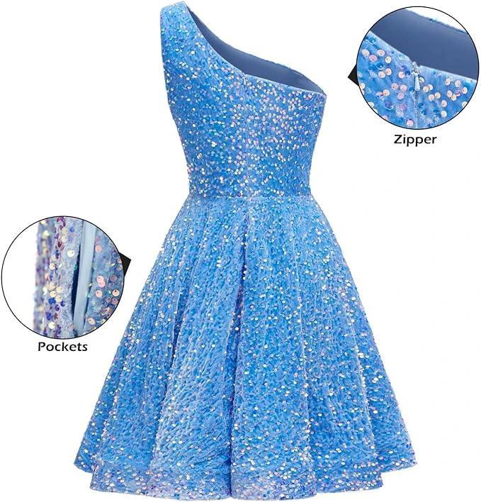 short prom dresses sequin homecoming dresses SYH96 - Image 6
