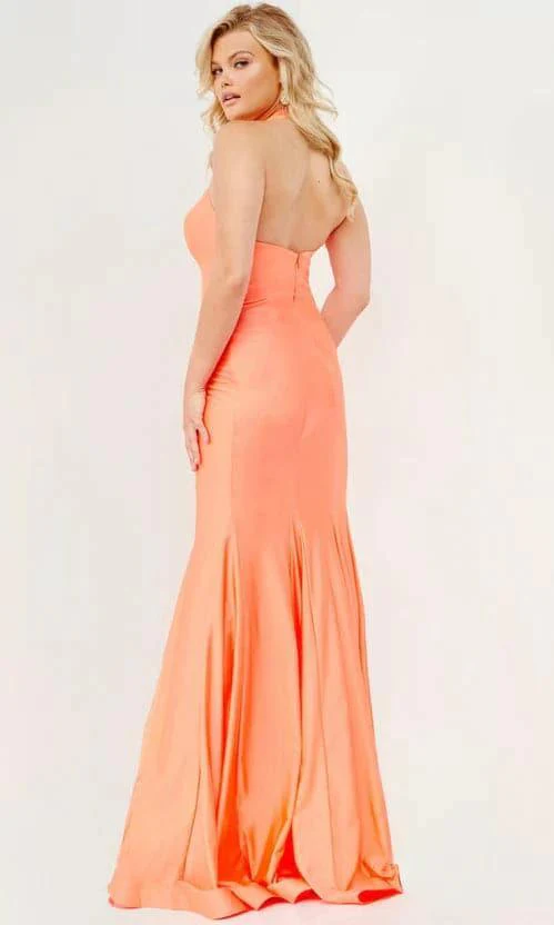 Orange High Neck Prom Dress SYP74 - Image 2