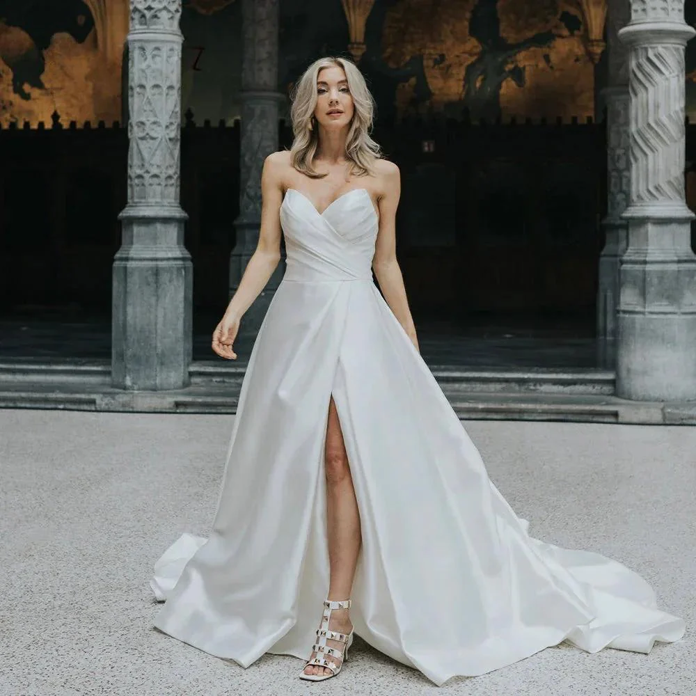 Pastrol Wedding Dress V-neck Tank Sleeveless 2023 For Women Bridal Vestidos De Noiva Custom Made Appliques Formal - Image 3