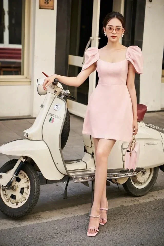 Pink A-line Homecoming Dress Pink Party Dress Y2554 - Image 2