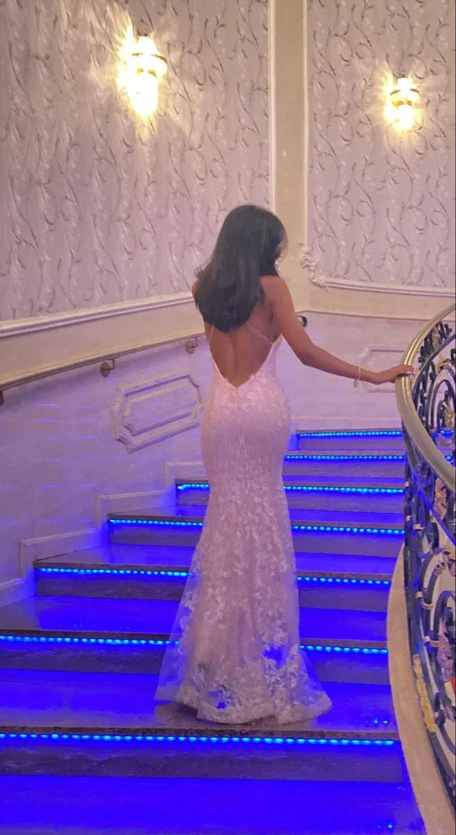 Pink Aesthetic Prom Dress,Backless Evening Dress Y3001 - Image 2