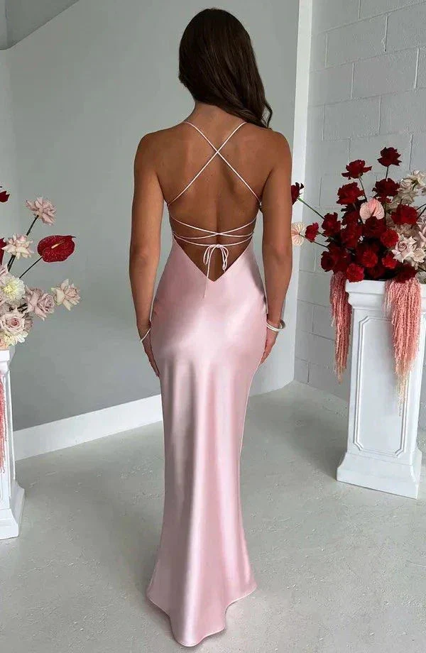 Pink Bodycon Long Prom Dress Evening Dress Y8158 - Image 3