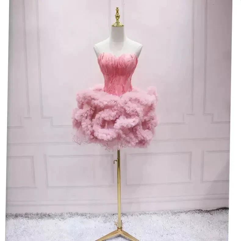 Pink Homecoming Dress Cute Homecoming Dress s48 - Image 2