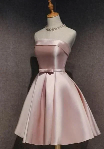 Pink Off Shoulder Short Homecoming Dresses Y6712 - Image 2