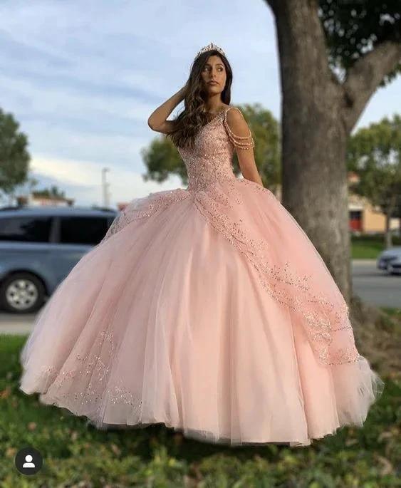Pink Princess Ball Gown Quinceańera Dress Sweet 16 Dress Y1095 - Image 2