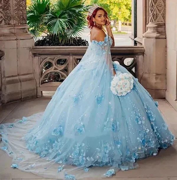 Pink Sweet 16 Dress,Pink Ball Gown With 3D Flowers,Pink Princess Dress  Y2337 - Image 5