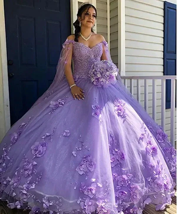 Pink Sweet 16 Dress,Pink Ball Gown With 3D Flowers,Pink Princess Dress  Y2337 - Image 7