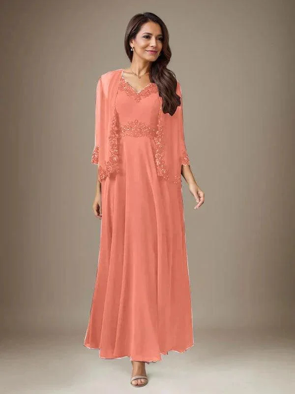 Plum A-Line Sequins Chiffon Dress - Image 12
